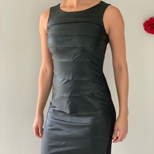 Gianni Bini Black faux leather cocktail dress